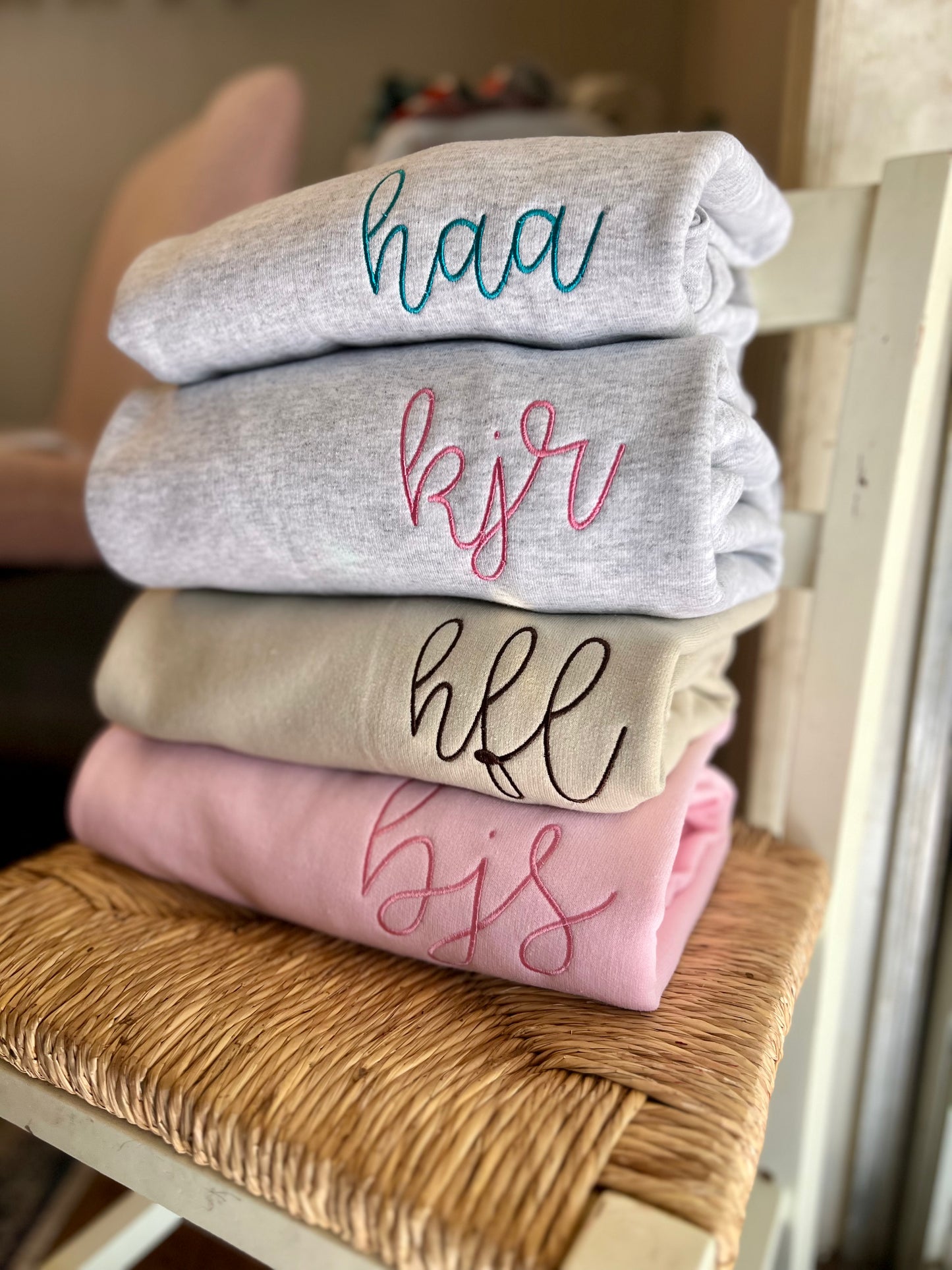 Cursive Monogram Tees & Crews