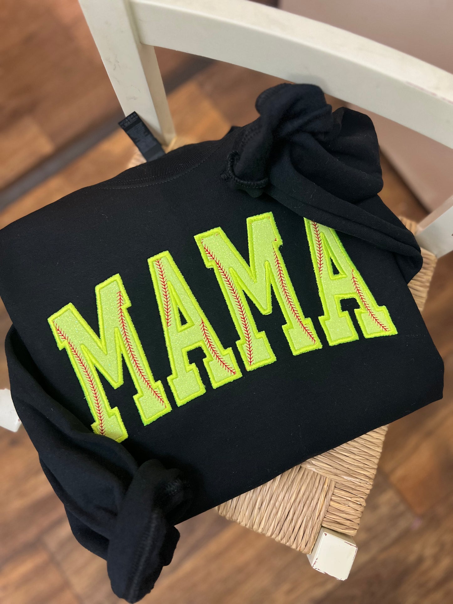 Softball Mama-Glitter Sweatshirts
