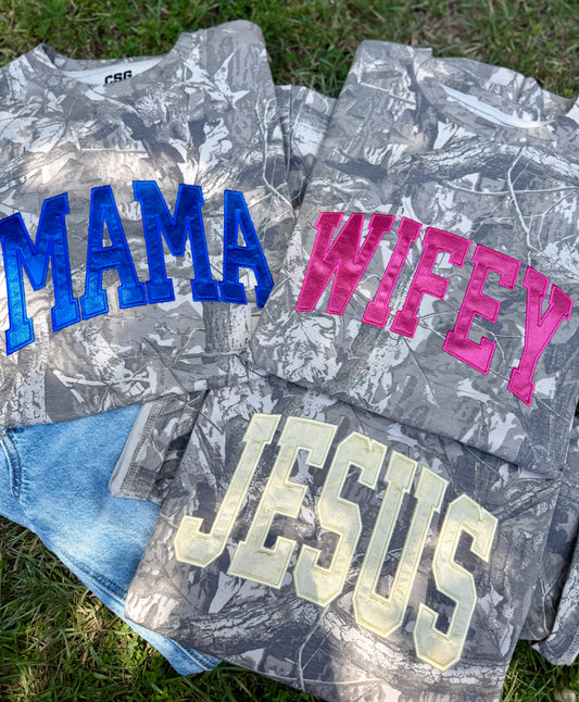 Custom Applique Camo Tees