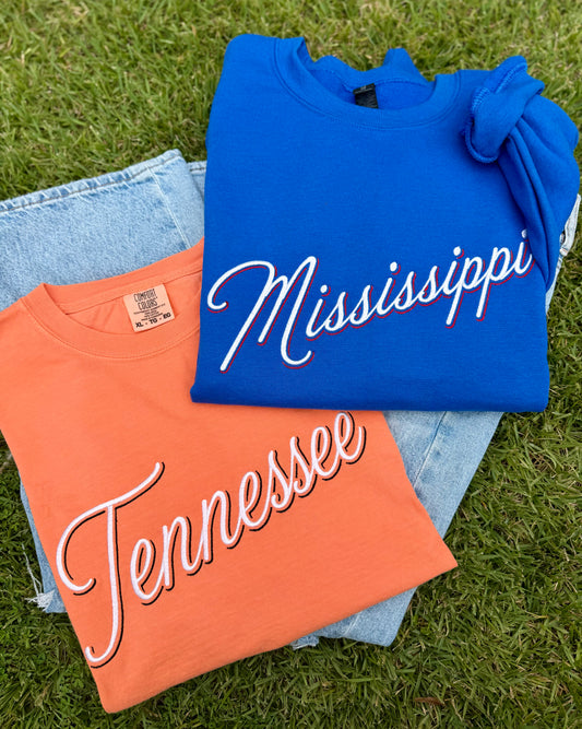 Custom Script Tees & Crews