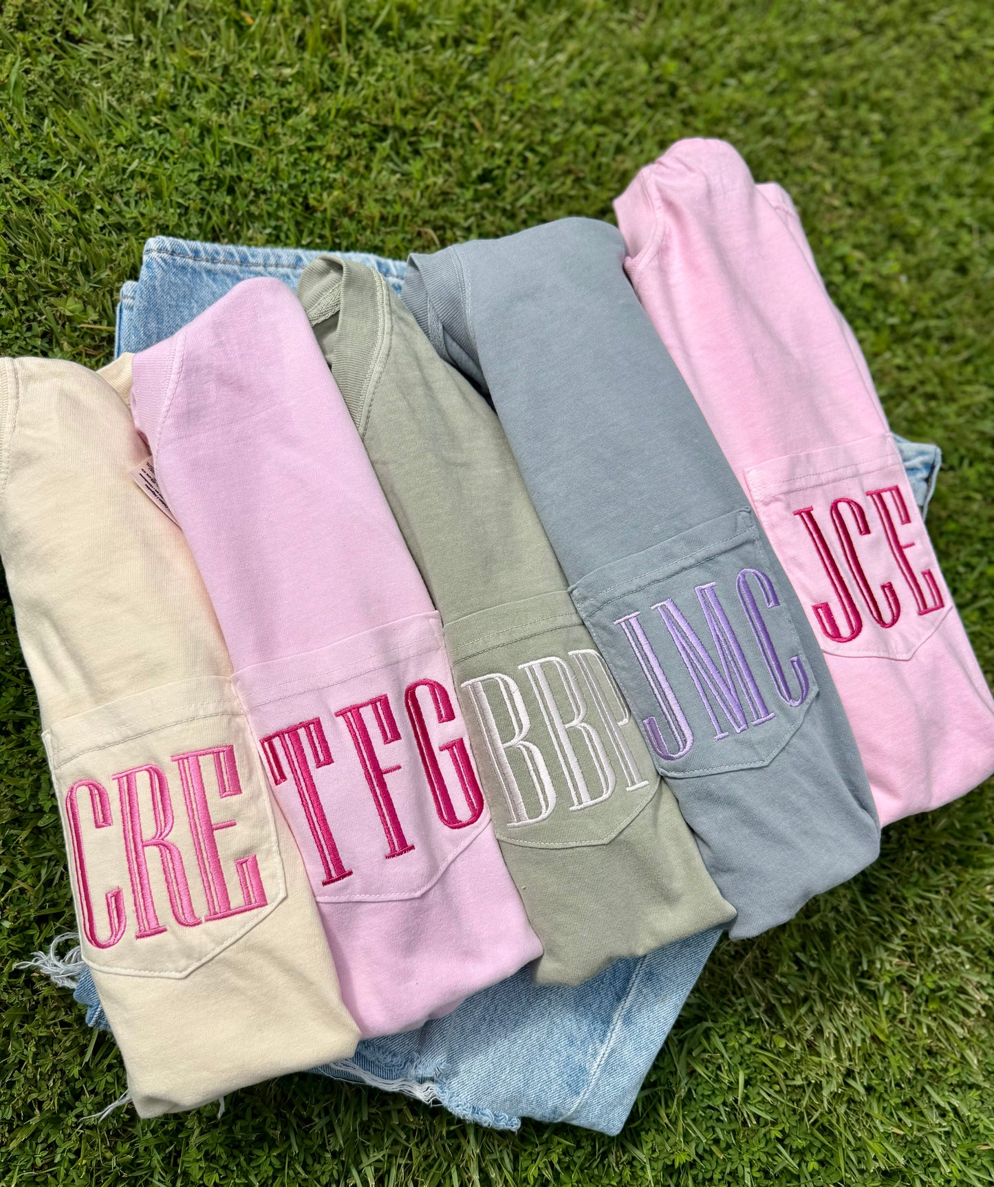 Engraved Pocket monogram Tees