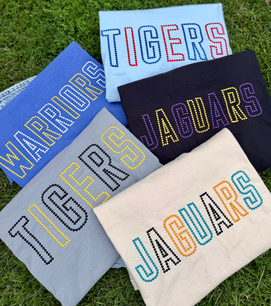 Custom Dotted Tees & Crews