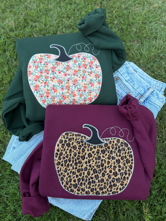 Pumpkin applique (Choose your own Fabric)