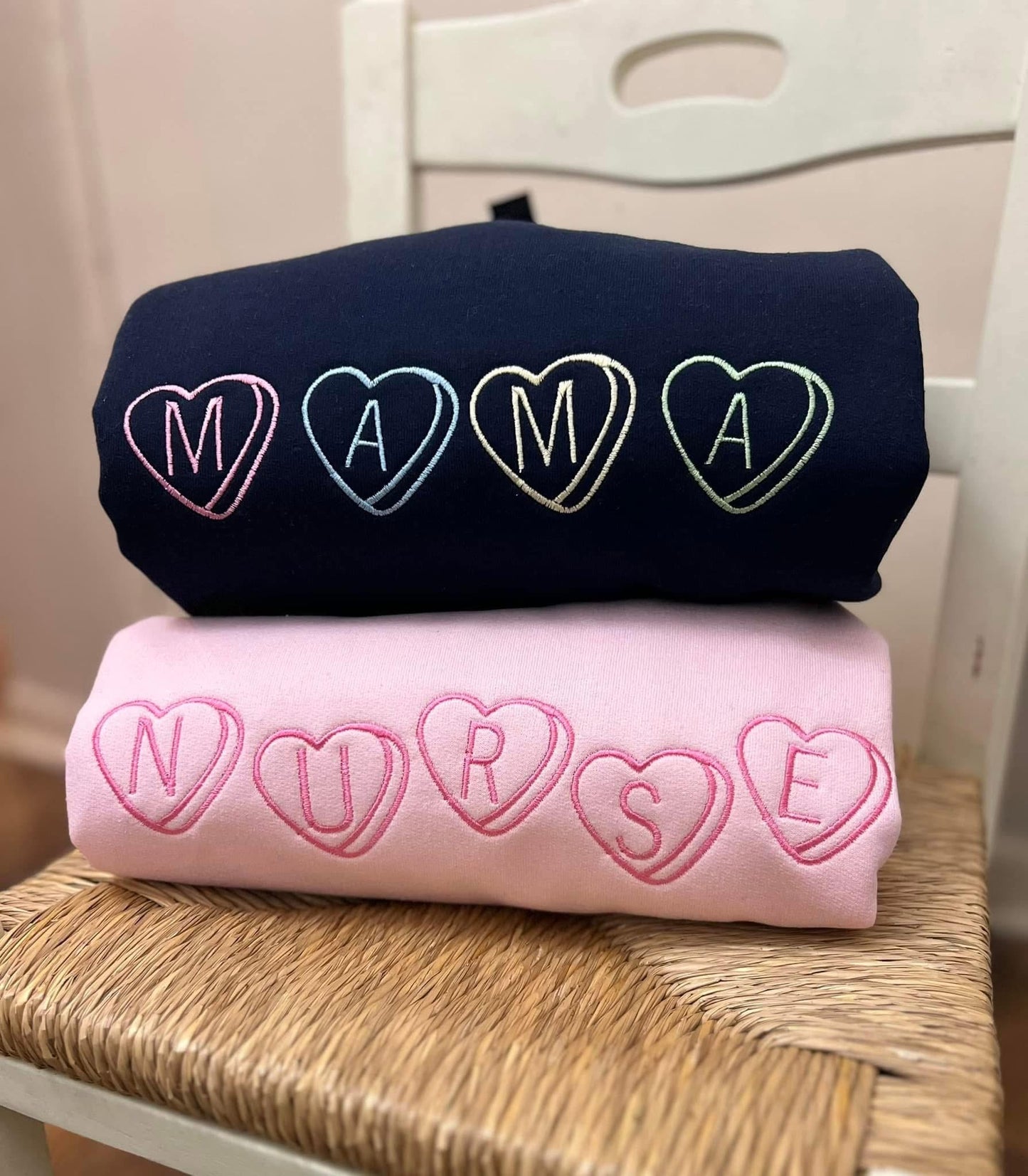 Embroidered Candy Heart Names