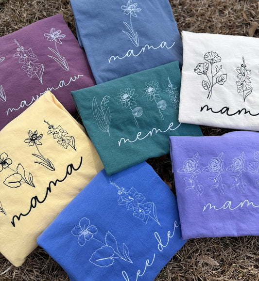 Birthflower Tees & Crews