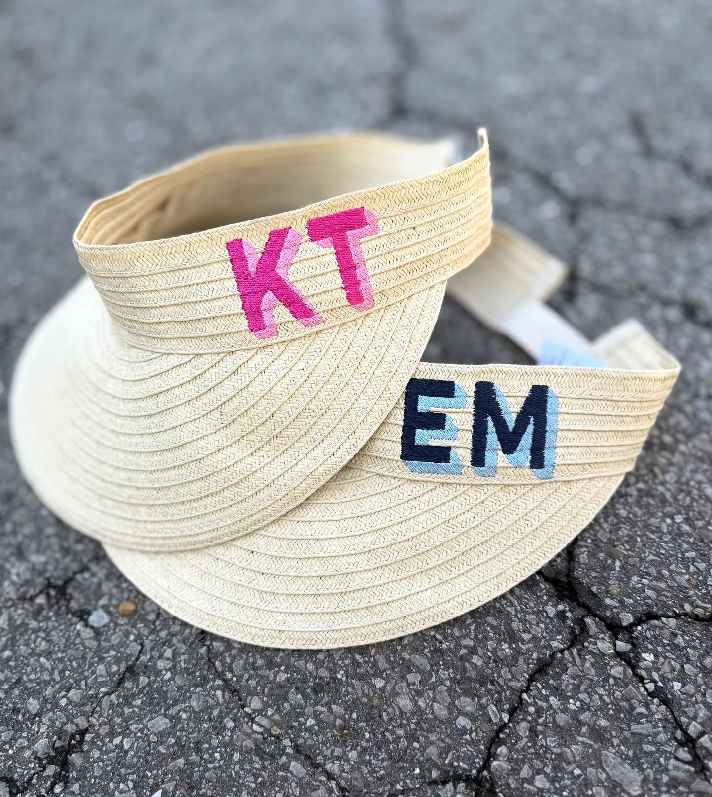 Monogram Straw Hat Visors