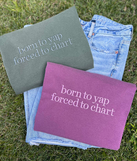 Born to yap, forced to chart