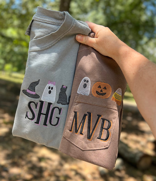 Halloween Monogram Trio