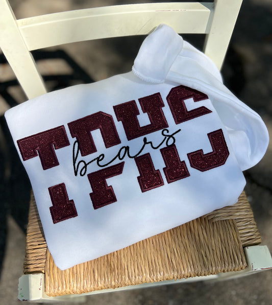 Custom Split Glitter Varisty Letters
