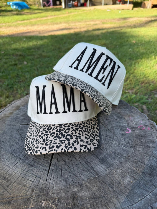 Cheetah Print Custom 3D Puff Hats