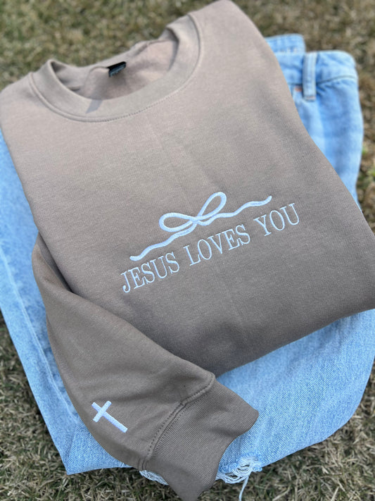 Jesus Loves You w/ Sleeve tees & Crews